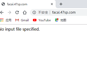 嘎嘎亲测–No input file specified防跨站攻击报错