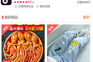 嘎嘎亲测–全新抖音小店H5商城系统源码